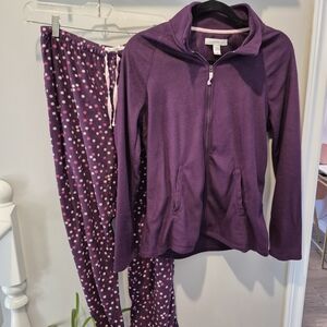 Purple Polka Dot Pajama Set - Jacket & Pants
